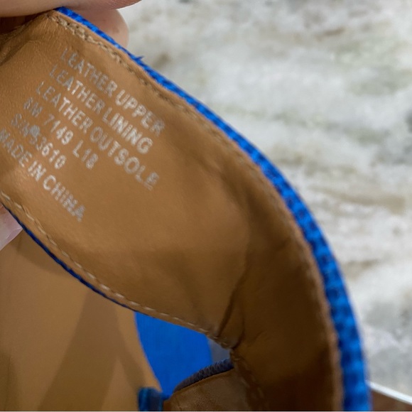 Tory Burch Thong Sandals Size 8 Royal Blue - Picture 5 of 5